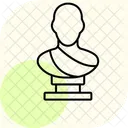 Escultura Antigua De Contorno Minimalista Icono