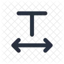Espacement Du Texte Editeur Contour Icône