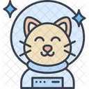 Espacio Astronauta Gato Icono