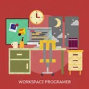 Espacio De Trabajo Programador Construccion Icono