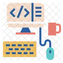 Espacio De Trabajo Escritorio Codificacion Icono