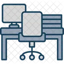 Espacio De Trabajo Oficina Escritorio Icon