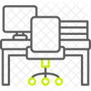 Espaco De Trabalho Escritorio Mesa Icon