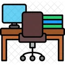 Espaco De Trabalho Escritorio Mesa Icon