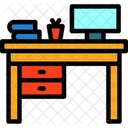 Espaco De Trabalho Aconchegante Ambiente De Trabalho Confortavel Espaco De Escritorio Agradavel Icon