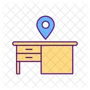 Espaco De Trabalho Mesa Moveis Icon