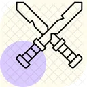 Espada Antigua Contorno Minimo Icono
