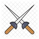 Espadas Batalla Deporte Icono