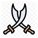 Viking Espadas Batalla Icono