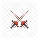 Espadas Batalla Guerrero Icono
