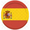 Espagne Drapeau Cercle Icône