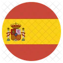 Espagne Drapeau Cercle Icône