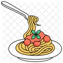 Espaguetis Fideos Comida Icono