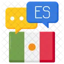 Espanhol Lingua Mexicana Espanhol Mexicano Ícone