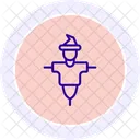 Icono De Linea De Espantapajaros De Cosecha Icono