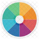 Espectro Arcoiris Circular Icono