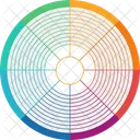 Espectro multicolor circular  Icono