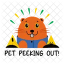 Espiando Cao Da Pradaria Animal Ícone