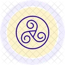 Icono De Linea Espiral Celta Icono