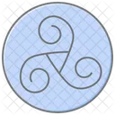 Icono De Color Lineal Espiral Celta Icono