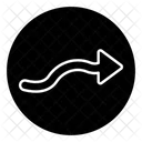 Flecha derecha espiral  Icono