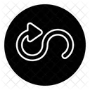 Flecha derecha espiral  Icono