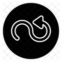Flecha derecha espiral  Icono