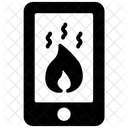 Fuoco Mobile Esplosione Di Smartphone Dispersione Digitale Icon