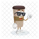 Espresso Logo Mascot Thumb Pose Icon