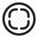 Contorno Circulo De Pantalla Completa Icono