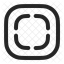 Contorno Cuadrado De Pantalla Completa Icono