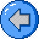 Esquerda Circulo Pixel Art Icon