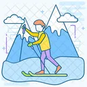 Esqui Na Neve Jogos Olimpicos De Inverno Jogos Olimpicos Ícone