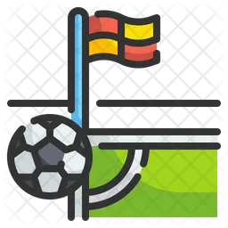 Esquina del campo de fútbol  Icono