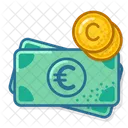 Moneda De Euro Dinero Divisa Icono