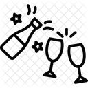 Essen Feier Liniensymbol Symbol