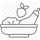 Lebensmittel Dunnes Liniensymbol Symbol