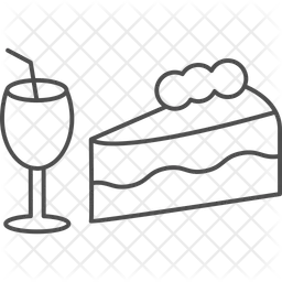 Kombination von Speisen und Getränken  Symbol