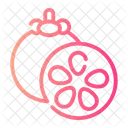 Essen Und Restaurant Tropische Fruchte Vegan Symbol