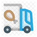 Essenslieferung Lieferwagen Transport LKW Symbol