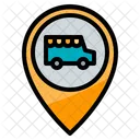 Standort Platz Parkplatz Van Street Food Truck Symbol