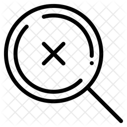 Essential cross in magnyfing glass  Icon
