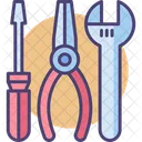 Essential Tool Kit Screwdriver Wrench Icon