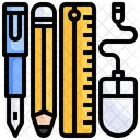 Essential Tools Equipment Set Icon