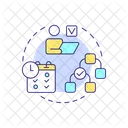 Gerenciamento De Projetos Processo De Otimizacao Estabelecimento De Fluxo De Trabalho Ícone