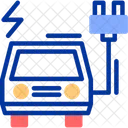 Estacao De Carregamento De Veiculos Eletricos Carregador Ev Ponto De Carregamento Ícone
