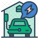 Estacao De Carregamento Domestico Carregamento Ev Icon