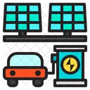 Estacao De Carregamento Solar Potencia E Energia Tecnologia Icon