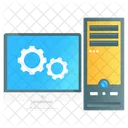 Computador Pessoal Pc Estacao De Trabalho Ícone