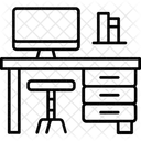 Estacao De Trabalho Bancada Mesa De Trabalho Ícone